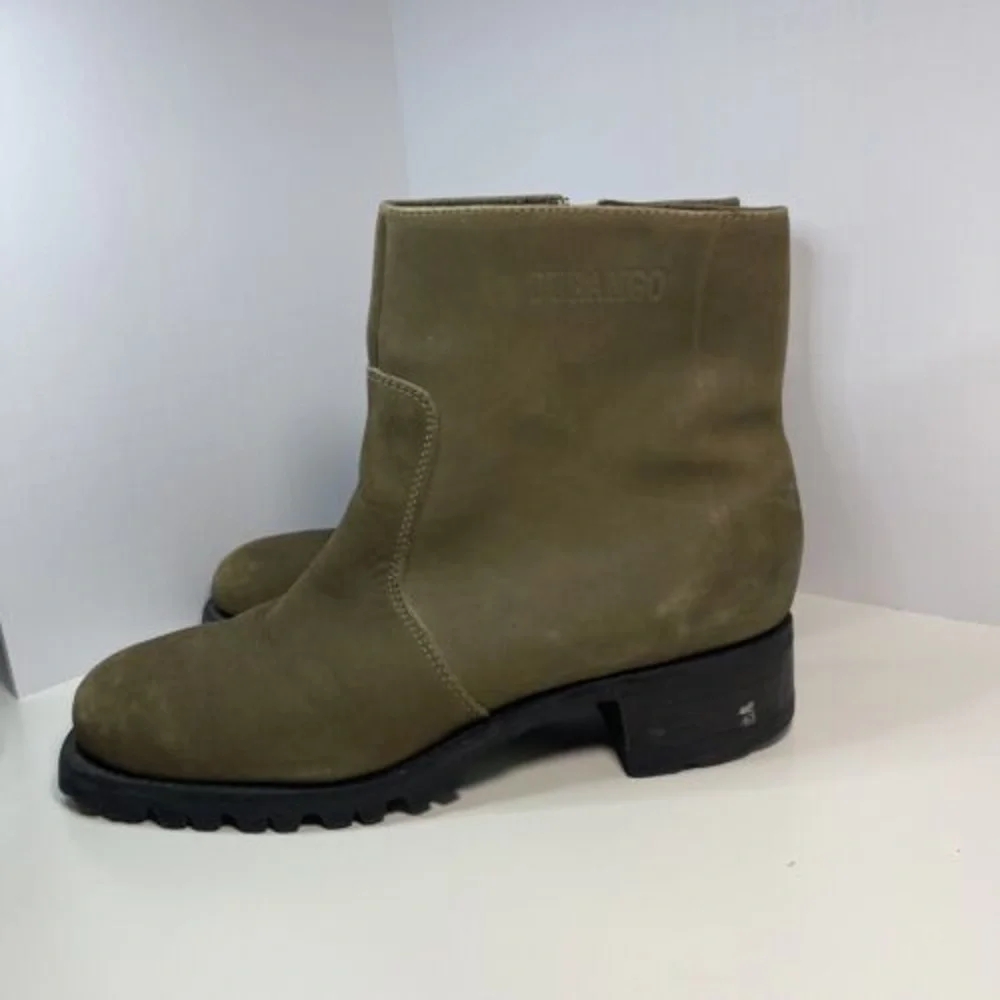 Authentic Durango Boots 7‎ Olive Green Lug Zipper Mens Size 12 D Work Boots